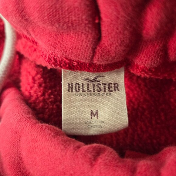 Hollister Y2K Sweatpants Mens Medium Red Embroidered Pull On Lounge Straight Leg - Picture 8 of 12
